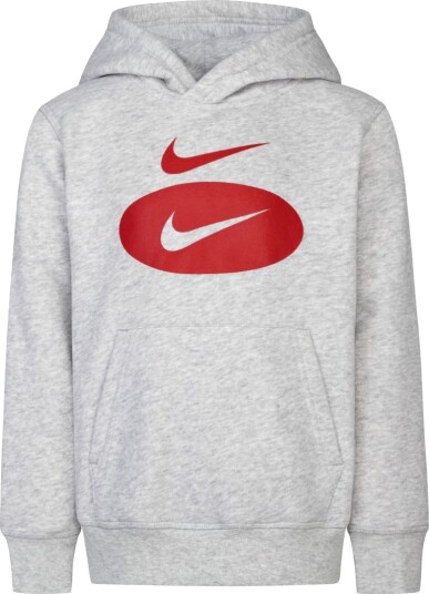 Nike Hettegenser Swoosh Grey Heather Nike 6 år 116 Hettegenser Grå