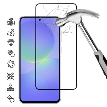 MTP Products Samsung Galaxy A37/A57 Full Cover Beskyttelsesglass 9H Svart Kant