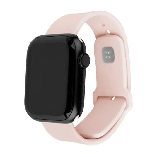 Fixed Apple Watch (42 / 44 / 45 / SE / 49 mm) Sporty Silikonremsett - Rosa