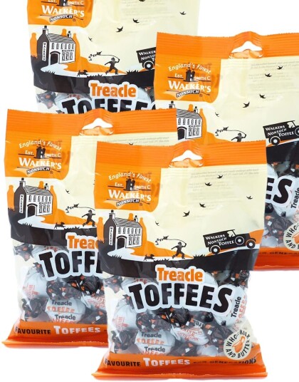 12 poser Walkers Treacle sirup Toffees av 150 gram Hel eske