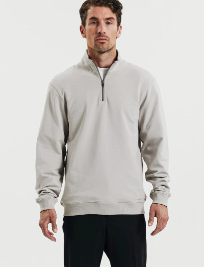 Bread & Boxers Half Zip - Beige - XL