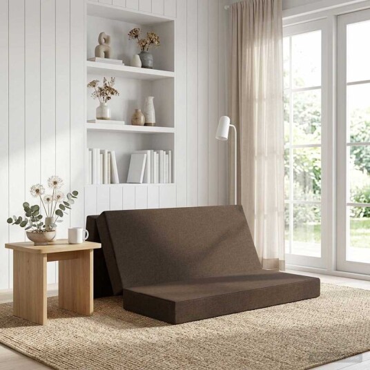 vidaXL Sammenleggbar sofabed 200 x 67 x 45 cm Gråbrun
