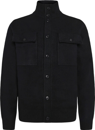 Filippa K Felted Knit Overshirt - Black - XS