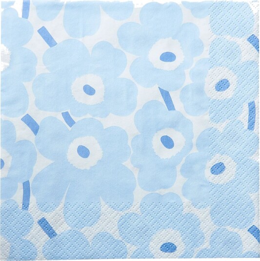 Marimekko by Havi Marimekko Napkin Mini Unikko   Blue   33X33CM