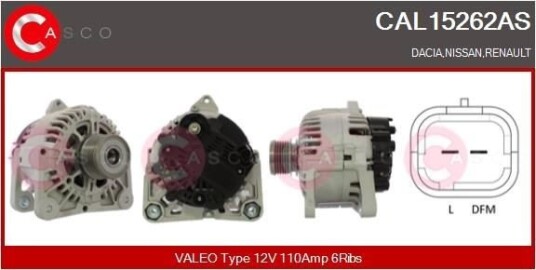 Dynamo CASCO CAL15262AS Dynamo CASCO CAL15262AS