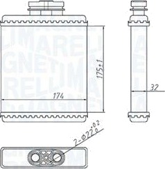 MAGNETI MARELLI 350218412000 Varmeapparat register