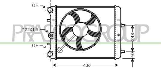 PRASCO SK320R005 Radiator motorkjøling