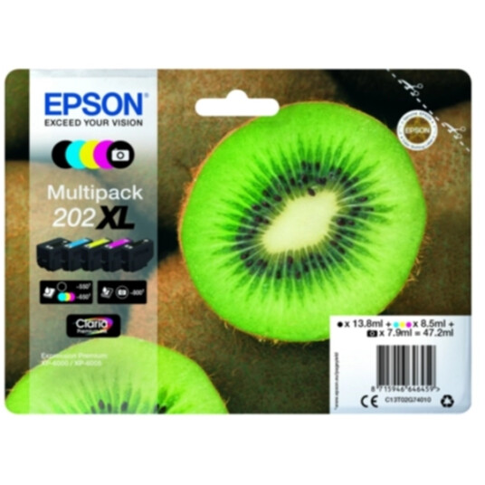 Epson C13T02G74010 Epson 202XL Blekkpatron Multipack BK/PBk/C/M/Y