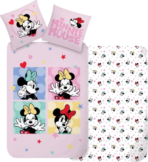 Licens Minnie Mouse sengetøy 100% bomull Junior sengetøy 100x140 cm