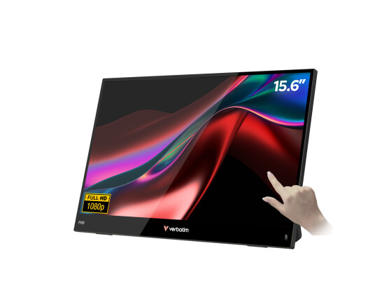Verbatim B??rbar PC skjerm   15,6" Touch 1920x1080   Svart