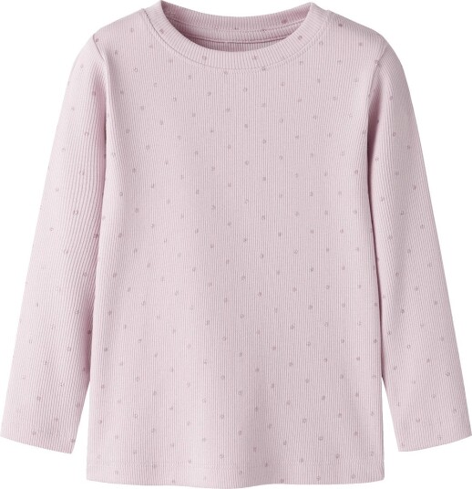 Name It Nmfodele Slim Genser med Prikker og Glitter Rosa 110