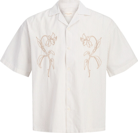 Jack & Jones Joratocha Embroidery Shirt Ss Cream M