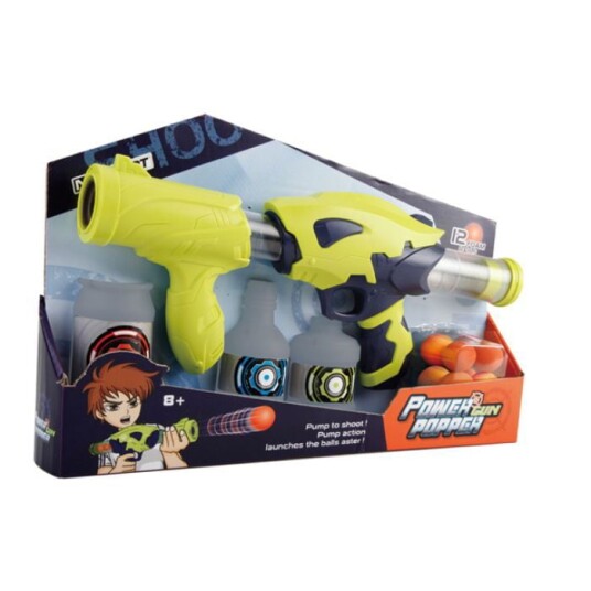 Power Popper Gun 35 cm with 12 Foam Balls
