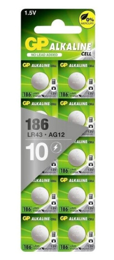 Gp Batteries Alkaline Cell 1041018610 Husholdningsbatteri Engangsbatteri Sr43 Alkalisk 050186Ac10