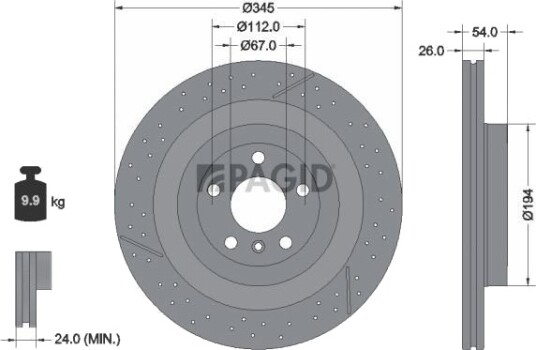 PAGID 56079NHC Bremseskive