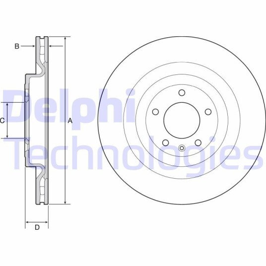 Bremseskive DELPHI BG9126C Bremseskive DELPHI BG9126C