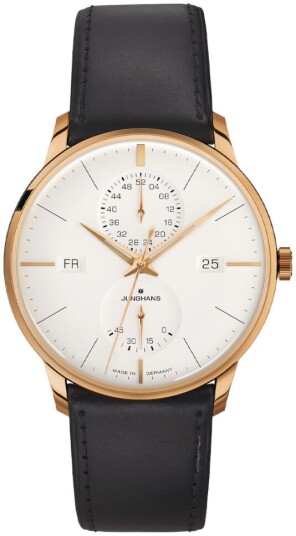 Junghans Herreklokke 27/7066.02 Meister Hvit/Lær Ø40.4 mm