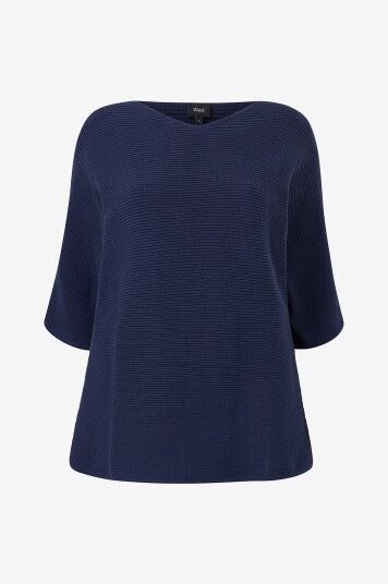 Zizzi Pullover mElsa 1/2 Blå