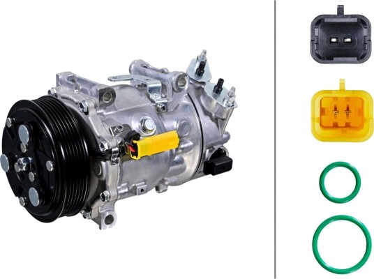 HELLA 8FK 366 200-631 AC-kompressor HELLA 8FK 366 200-631 AC-kompressor