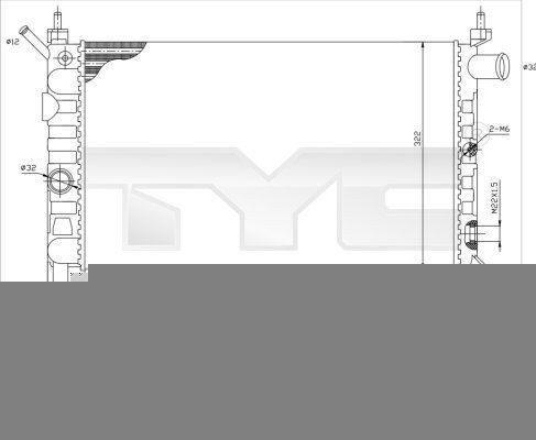 Radiator TYC 725 0018