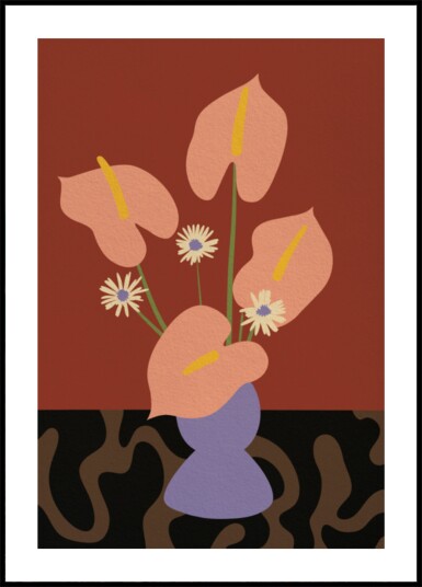 Warm Floral Still Life Plakat / 100x150