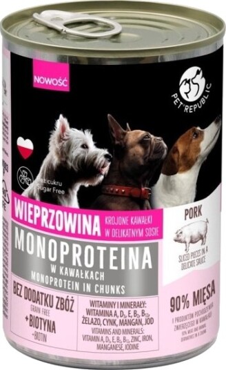 Pet Republic Monoprotein Hundmat Fläsk 400 G