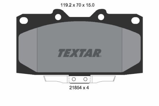 Bremseklosser TEXTAR 2185401 Bremseklosser TEXTAR 2185401