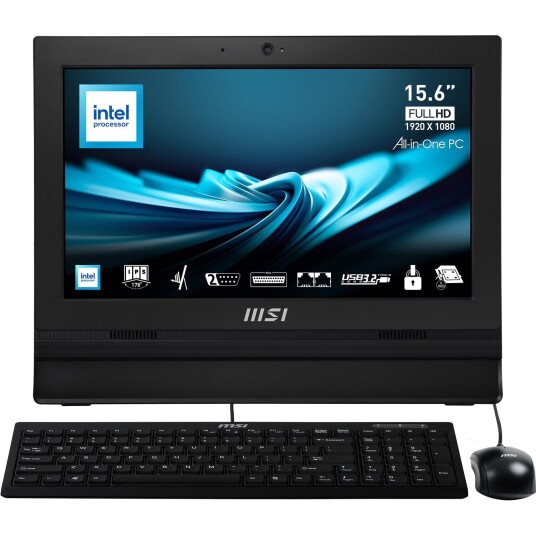 Msi Pro Ap162t Adl-019De - Alt-I-Ett - N100 Inntil - Ssd 128 Gb - Nvme - Gigabit Ethernet - Win 11 Pro - Monitor: Led - Svart Msi Pro Ap162t Adl-019De - Alt-I-Ett - N100 Inntil - Ssd 128 Gb - Nvme - Gigabit Ethernet - Win 11 Pro - Monitor: Led - Svart