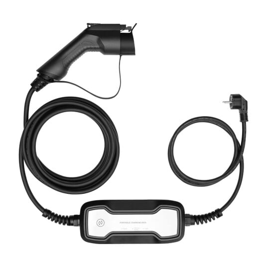 Deltaco E-Charge Kabel, Schuko Til Type 1, 1 Fase, 16a, 3.6kw, 5m, Svart