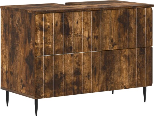 vidaXL Baderomsvaskeskap ZWOLLE Røkt Eik 82 x 41 x 58,5 cm