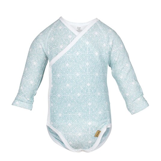 Omslagsbody til baby - Joakim body - Vaffel - Blå Omslagsbody til baby - Joakim body - Vaffel - Blå