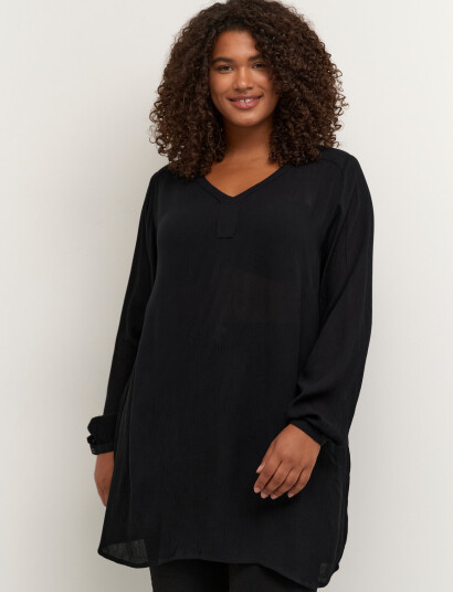 Kaffe Curve Kcami Ls Tunic - Black - 46 Kaffe Curve Kcami Ls Tunic - Black - 46