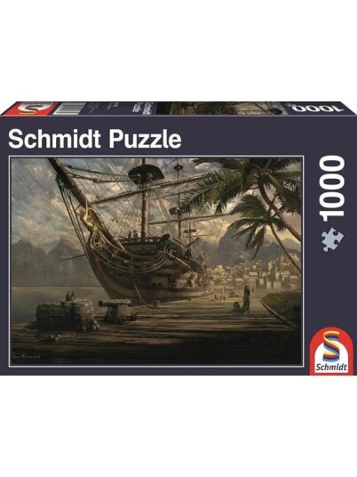 Schmidt Puzzle - Ship at Ancor (1000 pcs)