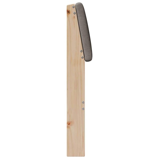 Polstret sengegavl Gråbrun 100 cm Massiv furu