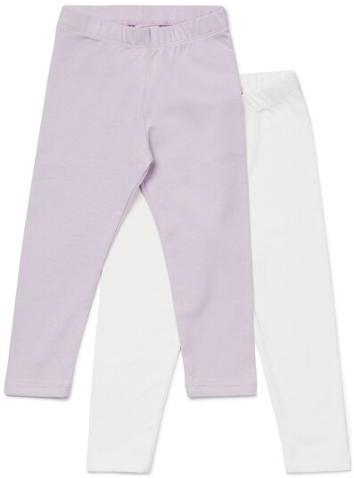 Petite Chérie Atelier Arielle Leggings 2-pack White/Lavender 134-140