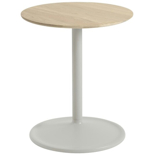 Muuto Soft Sidebord Ø41x48 Cm / Sidebord & Avlastningsbord Massiv Eik Grå 10778