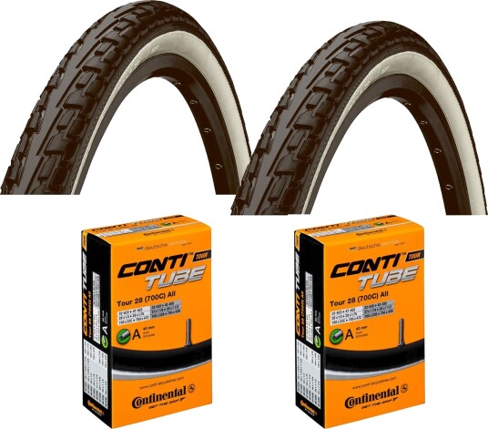 Continental RIDE Tour hverdagsdekk 700 x 45C sort/hvid sampak autoventil