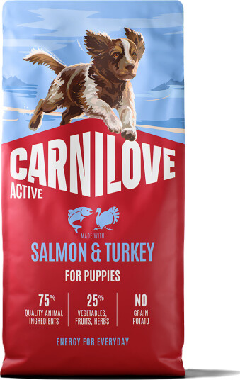 Carnilove Tørrfôr til Valper med Laks og Tyrkisk Kylling 12 kg Carnilove Tørrfôr til Valper med Laks og Tyrkisk Kylling 12 kg