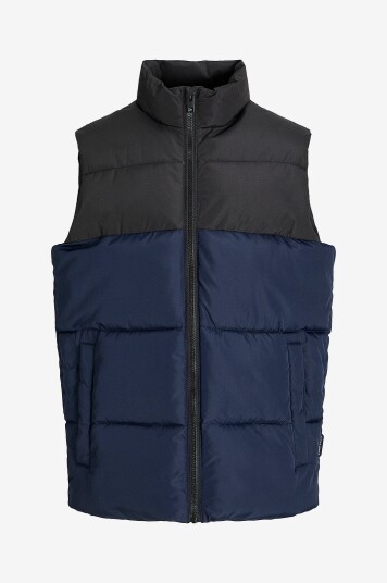Jack & Jones Junior Vest jjmAze Bodywarmer Collar Jnr Blå