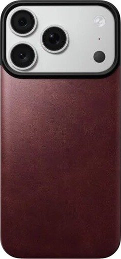 Nomad Magnetic Leather Back - burgundy (Horween) - Magsafe - iPhone 18 Pro/17 Pro