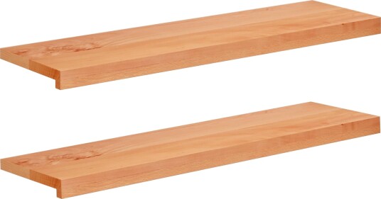 vidaXL Trappetrinn 2 stk. 100 x 30 x 2 cm Lakk Massiv bøketre