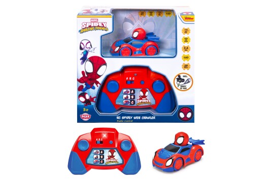 Dickie Toys Spidey Web-Crawler 1:50 Radiostyrt Bil Rød for Barn Fra 3 År Dickie Toys Spidey Web-Crawler 1:50 Radiostyrt Bil Rød for Barn Fra 3 År
