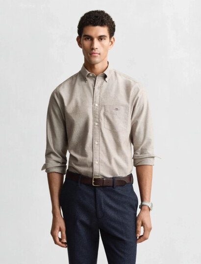 GANT Reg Classic Oxford Shirt - Beige - S