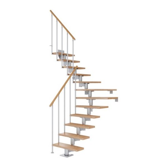 Dolle Cork Eik L trapp Pearl Grey Classic II Gelender 15T