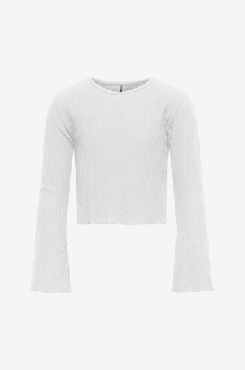 KIDS ONLY Topp kogNella L/s Flared Sleeve Hvit KIDS ONLY Topp kogNella L/s Flared Sleeve Hvit