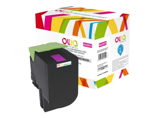 Owa - Høykapasitets - Magenta - Kompatibel - Gjenfabrikert - Tonerpatron Alternativ For: Lexmark 70C2hme - For Lexmark Cs310dn Cs310n Cs410dn Cs410dtn Cs410n Cs510de Cs510dte