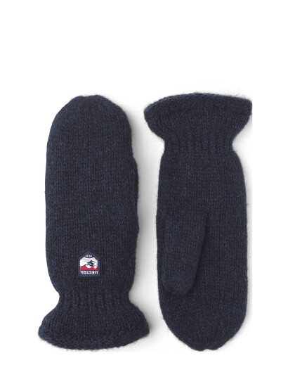 Hestra Basic Wool Mitt Offwhite - Navy - 8