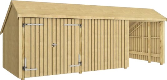 Multibod PLUS 3 Moduler Dobbeltdør Ubehandlet 15,5 m2 Multibod PLUS 3 Moduler Dobbeltdør Ubehandlet 15,5 m2