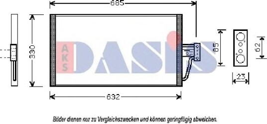 Kondensator klimaanlegg AKS DASIS 053250N
