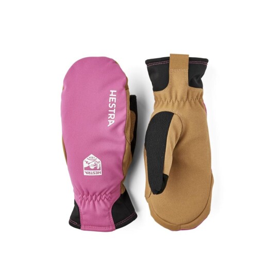 Hestra Women's Xc Primaloft Mitt Cerise/tan 6